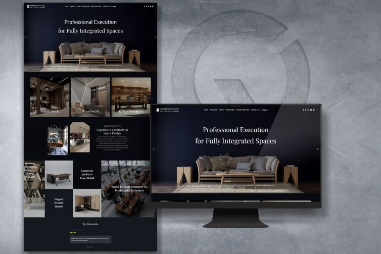 تصميم موقع إلكتروني لشركة المشروعات الذكية